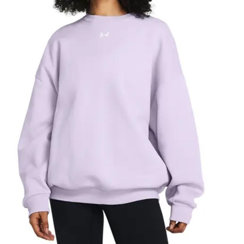 Under Armour Women's Rival Fleece Oversized Crew Salt Purple Size M